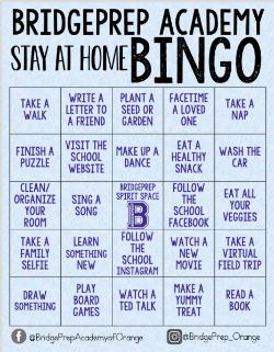 Stay At Home Bingo